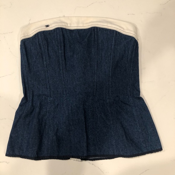 CHANEL Tops - Authentic Chanel Vintage 90s denim tube top